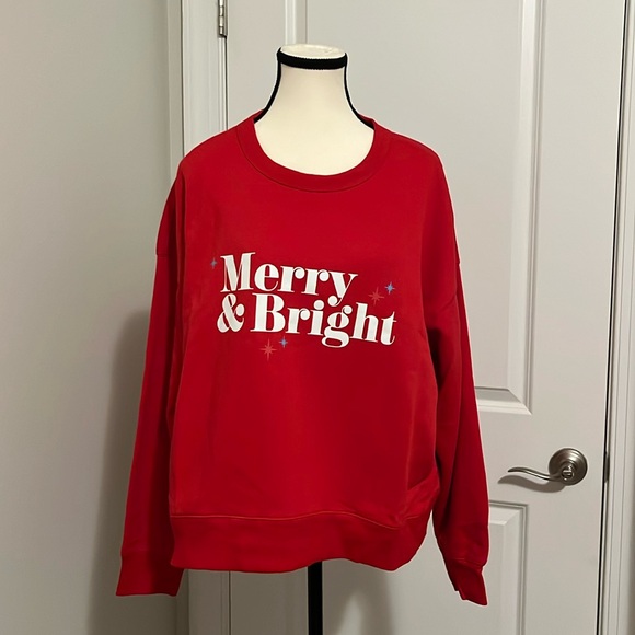 “Merry and Bright” Christmas Sweatshirt - Picture 3 of 6